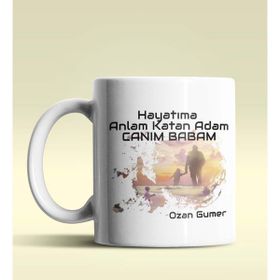 Hediye Zengini Kişiye Özel Hayatıma Anlam Katan Adam Tasarımlı Beyaz Kupa Bardak