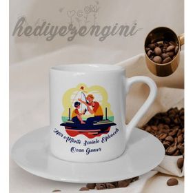 Hediye Zengini Kişiye Özel Her Aktivite Seninle Eğlenceli Temalı Beyaz Kahve Fincanı
