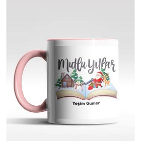 Hediye Zengini Kişiye Özel Mulu Yıllar Tasarımlı Pembe Kupa