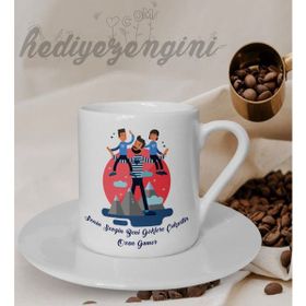 Hediye Zengini Kişiye Özel Senin Sevgin Beni Göklere Çıkartır Temalı Beyaz Kahve Fincanı