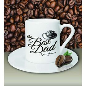 Hediye Zengini Kişiye Özel The Best Dad Tasarımlı Beyaz Kahve Fincanı