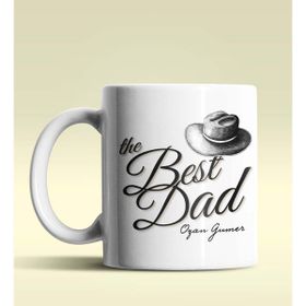 Hediye Zengini Kişiye Özel The Best Dad Tasarımlı Beyaz Kupa Bardak