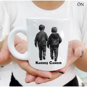 Hediyeci Abla Kardeş Candır Dayanıklı ve Şık Kişiye Özel Beyaz Kupa Bardak