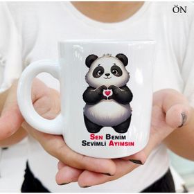 Hediyeci Abla Sen Benim Sevimli Ayımsın Dayanıklı ve Şık Kişiye Özel Beyaz Kupa Bardak