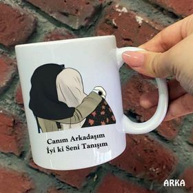 Hediyeci Abla Size Özel Canım Kankam İyi Ki Varsın Baskılı Beyaz Kupa Bardak