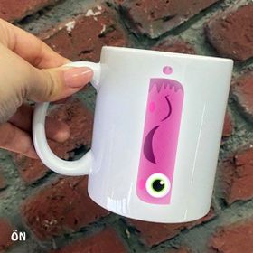 Hediyeci Abla Size Özel Neşeli Çocuk Harfli I Seramik Baskılı Beyaz Kupa Bardak