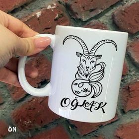 Hediyeci Abla Size Özel Oğlak Burcu ve Özellikleri Seramik Baskılı Beyaz Kupa Bardak