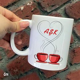Hediyeci Abla Size Özel Sonsuza Kadar Sen Seramik Baskılı Beyaz Kupa Bardak