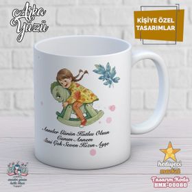 Hediyeci Market HMK-00080 Anneler Gününe Özel Beyaz Kupa Bardak