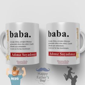 Hediyeci Market HMK-00090 Babalar Gününe Özel Beyaz Kupa Bardak