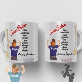 Hediyeci Market HMK-00092 Babalar Gününe Özel Beyaz Kupa Bardak