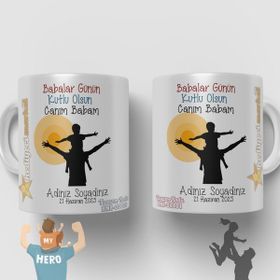 Hediyeci Market HMK-00101 Babalar Gününe Özel Beyaz Kupa Bardak