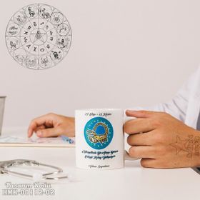 Hediyeci Market HMK-00112-02 Akrep Burcu Erkeğine Özel Beyaz Kupa Bardak