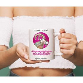 Hediyeci Market HMK-00114-05 Oğlak Burcu Kadınına Özel Beyaz Kupa Bardak