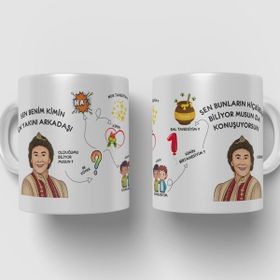 Hediyeci Market HMK-00117-02 Prens Karakter Temalı Beyaz Kupa Bardak