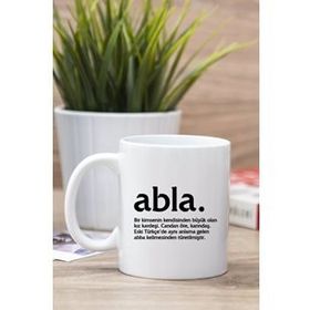 Hediyedukkani Abla Kelime Anlamı Siyah Kupa Bardak