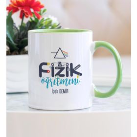 Hediyehanem 1190BW8LZ Fizik Öğretmeni Yeşil Kupa Bardak