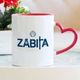 Hediyehanem 119IGZ3YT Zabıta Kalpli Kupa Bardak