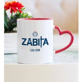 Hediyehanem 119IGZ3YT Zabıta Kalpli Kupa Bardak