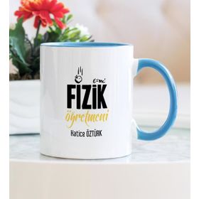 Hediyehanem 119ITDBTZ Fizik Öğretmeni Mavi Kupa Bardak