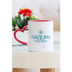 Hediyehanem 119PUM2O5 Yazılım Mühendisi Kalpli Kupa Bardak