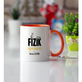 Hediyehanem 119ZR8JID Fizik Öğretmeni Turuncu Kupa Bardak