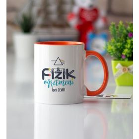 Hediyehanem 119ZR8JID Fizik Öğretmeni Turuncu Kupa Bardak
