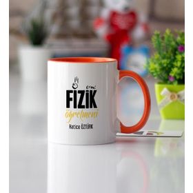 Hediyehanem 119ZR8JID Fizik Öğretmeni Turuncu Kupa Bardak