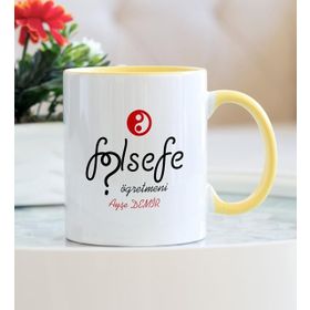 Hediyehanem Felsefe Öğretmeni Sarı Kupa Bardak