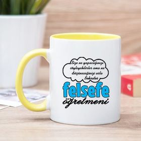 Hediyehanem Felsefe Öğretmeni Sarı Kupa Bardak