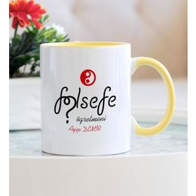 Hediyehanem Felsefe Öğretmeni Sarı Kupa Bardak