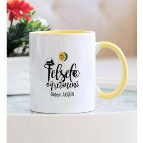 Hediyehanem Felsefe Öğretmeni Sarı Kupa Bardak