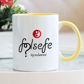 Hediyehanem Felsefe Öğretmeni Sarı Kupa Bardak