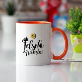 Hediyehanem Felsefe Öğretmeni Turuncu Kupa Bardak