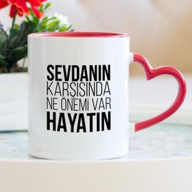 Hediyehanem ST-D1735-M4 Sevda Kalpli Kupa Bardak