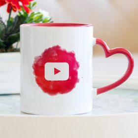 Hediyehanem ST-D1824-M4 YouTube Kalpli Kupa Bardak