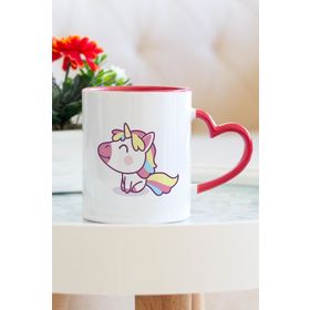 Hediyehanem ST_D1204_M4 Unicorn Kalpli Kupa Bardak