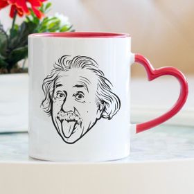 Hediyehanem ST_D1323_M4 Einstein Kalpli Kupa Bardak