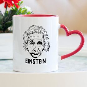 Hediyehanem ST_D1323_M4 Einstein Kalpli Kupa Bardak