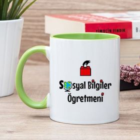 Hediyehanem ST_D58_M1 Sosyal Bilgiler Öğretmeni Yeşil Kupa Bardak