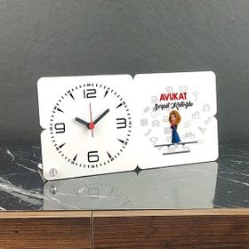 Hediyelen 001 Avukat Ahşap Masa Saati