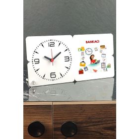 Hediyelen 001 Bankacı Ahşap Masa Saati
