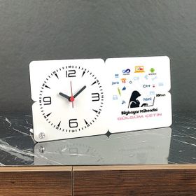 Hediyelen 001 Bilgisayar Mühendisi Ahşap Masa Saati