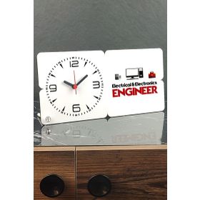 Hediyelen 001 Electrical & Electronics Engineer Ahşap Masa Saati