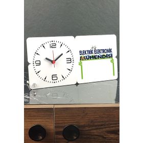 Hediyelen 001 Elektrik Elektronik Mühendisi Ahşap Masa Saati