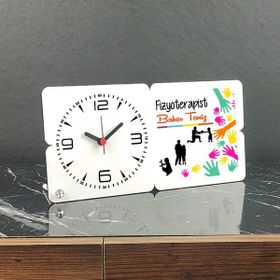 Hediyelen 001 Fizyoterapist Ahşap Masa Saati