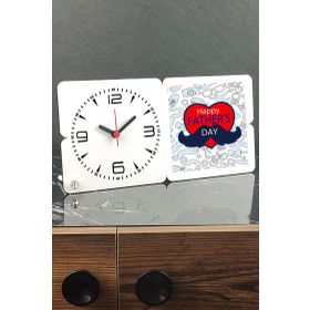 Hediyelen 002 Babaya Hediye Ahşap Masa Saati