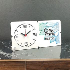 Hediyelen 002 Canım Annem Ahşap Masa Saati