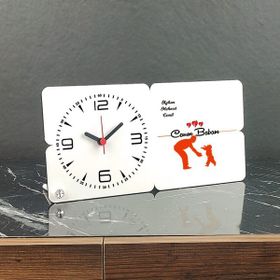 Hediyelen 002 Canım Babam Ahşap Masa Saati