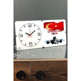 Hediyelen 002 Çevik Kuvvet Polisi Ahşap Masa Saati